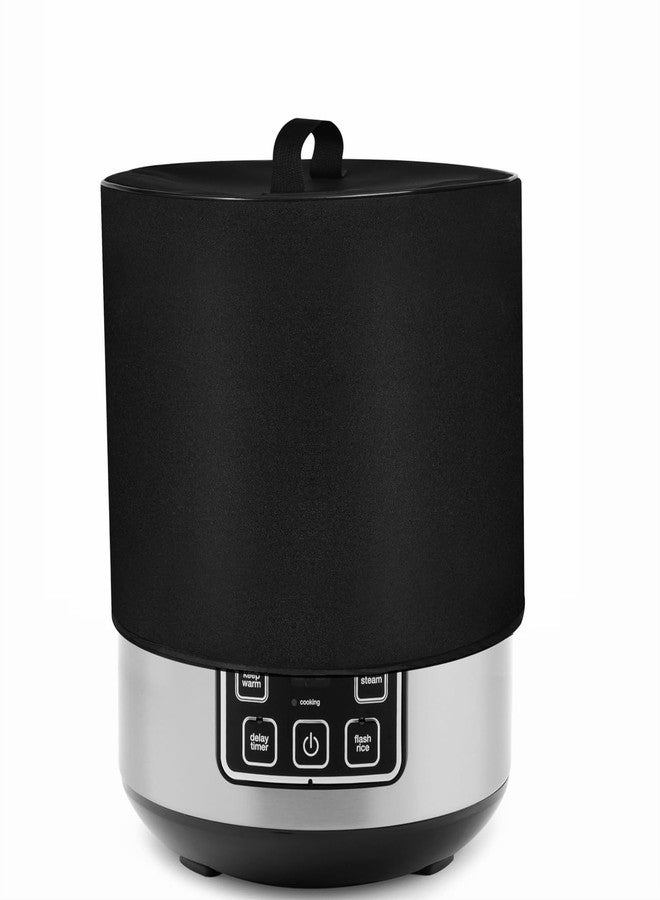AF-WAN 2 Qt Rice Cooker Dust Cover, Compatible With AROMA ARC-914SBD/2 QT Compact Rice Cooker CRS2010BS (Black/Light Grey, Water-Resistant Nylon) - Image 1